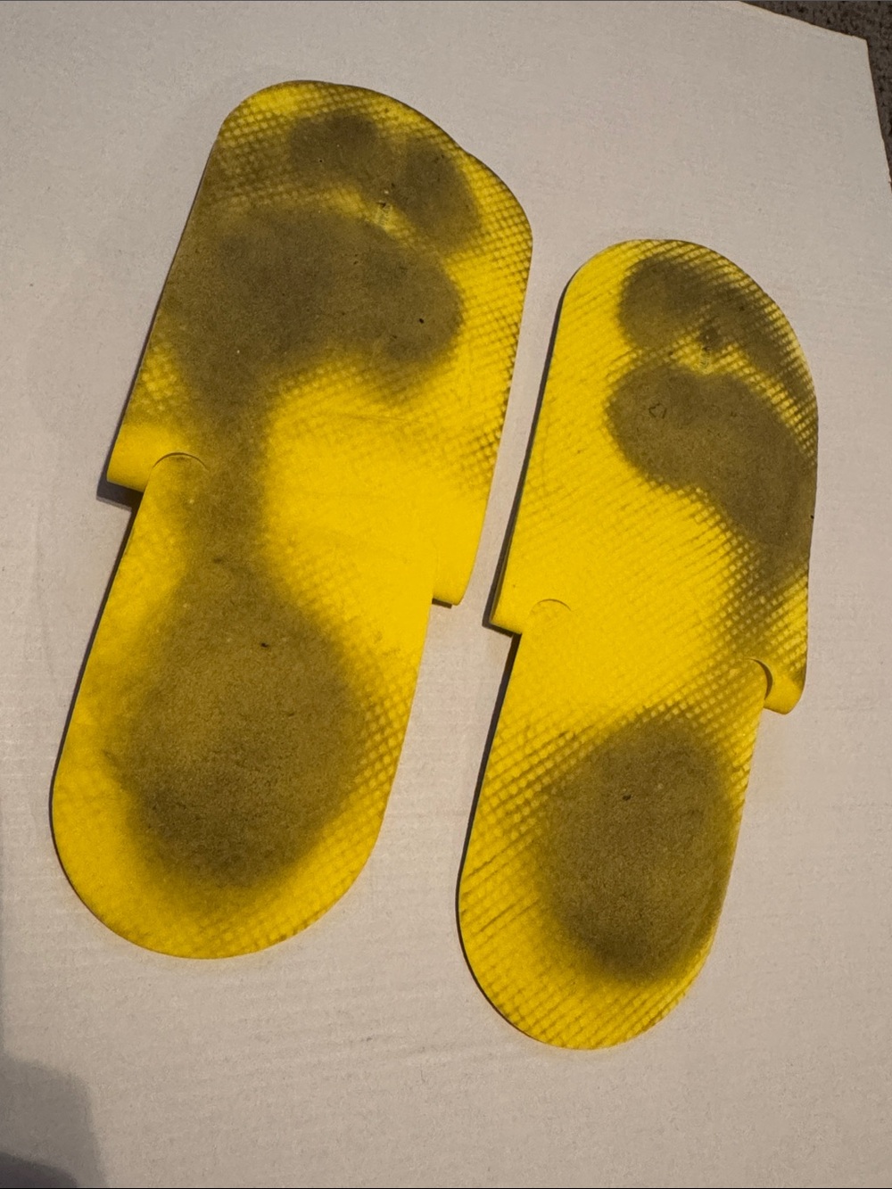 Yellow Foam Shoe Insoles - Pair